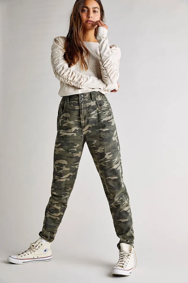 Women HighRise Jeans Free People OneTeaspoon Pioneer Skinny Jeans Camo