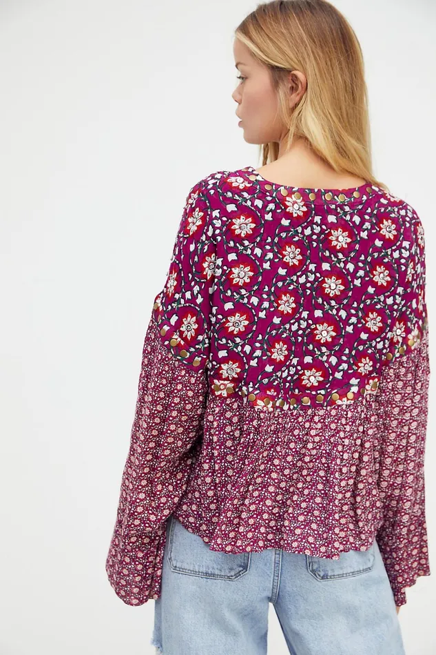 Women Jackets Free People Malia Babydoll Jacket Berry Combo