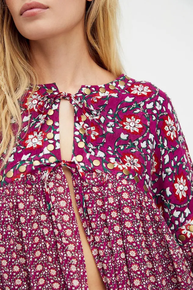Women Jackets Free People Malia Babydoll Jacket Berry Combo