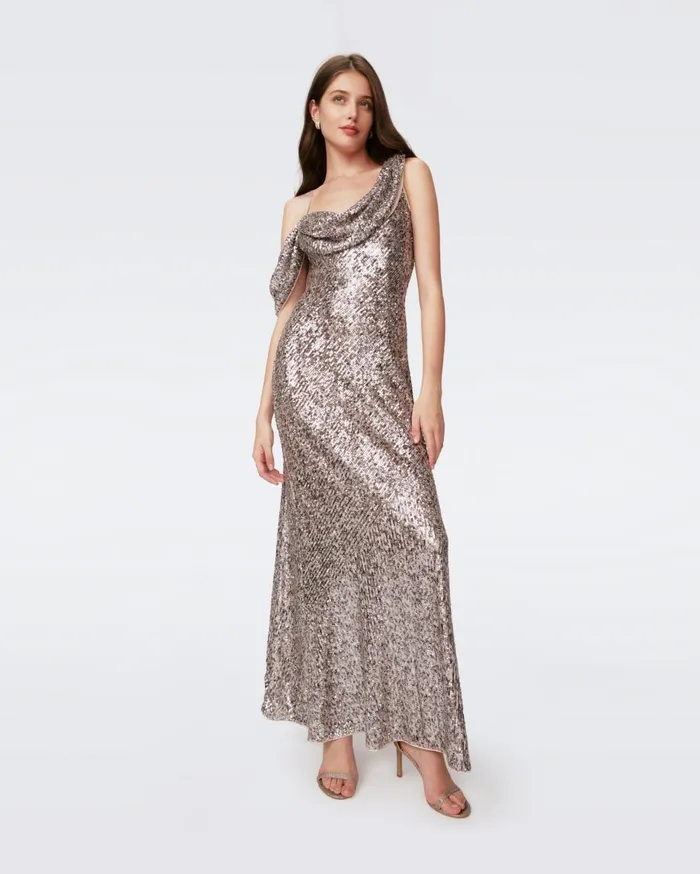 Women Joaquin Dress Sequin Leopard DVF Dresses