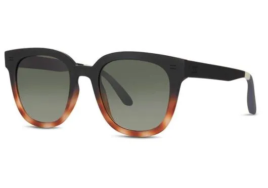 Women Juniper Matte Black Honey Tortoise Fade W Soft Touch Finish TOMS Sunglasses