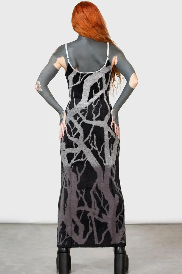 Women Knitted Killstar Forest Knit Dress