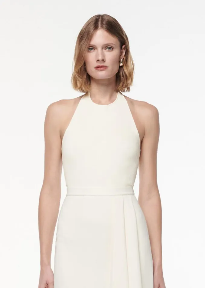 Women Knitwear Roland Mouret Halter Neck Flat Knit Bodysuit