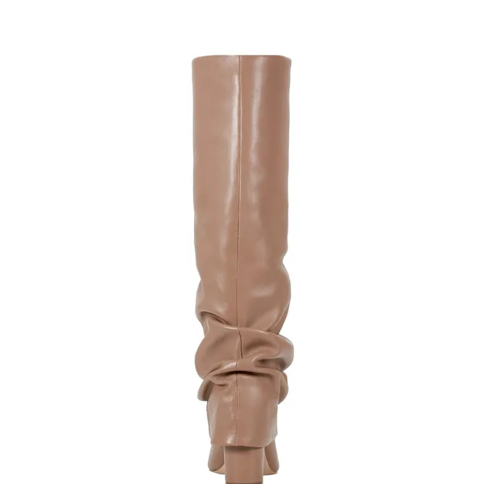 Women Lalita Foldover Dress Boot Light Natural Leather Marc Fisher Boots