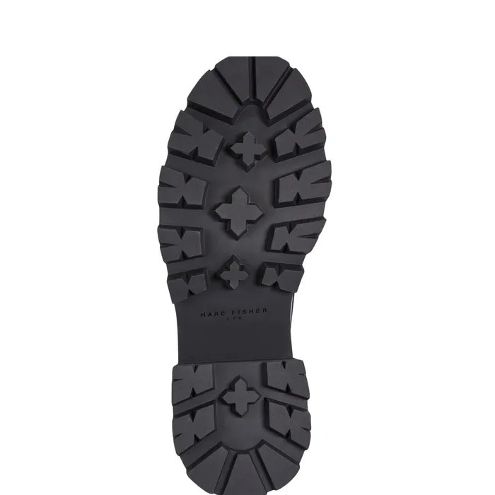 Women Latika Lug Sole Loafer Black And White Marc Fisher Loafers and Flats