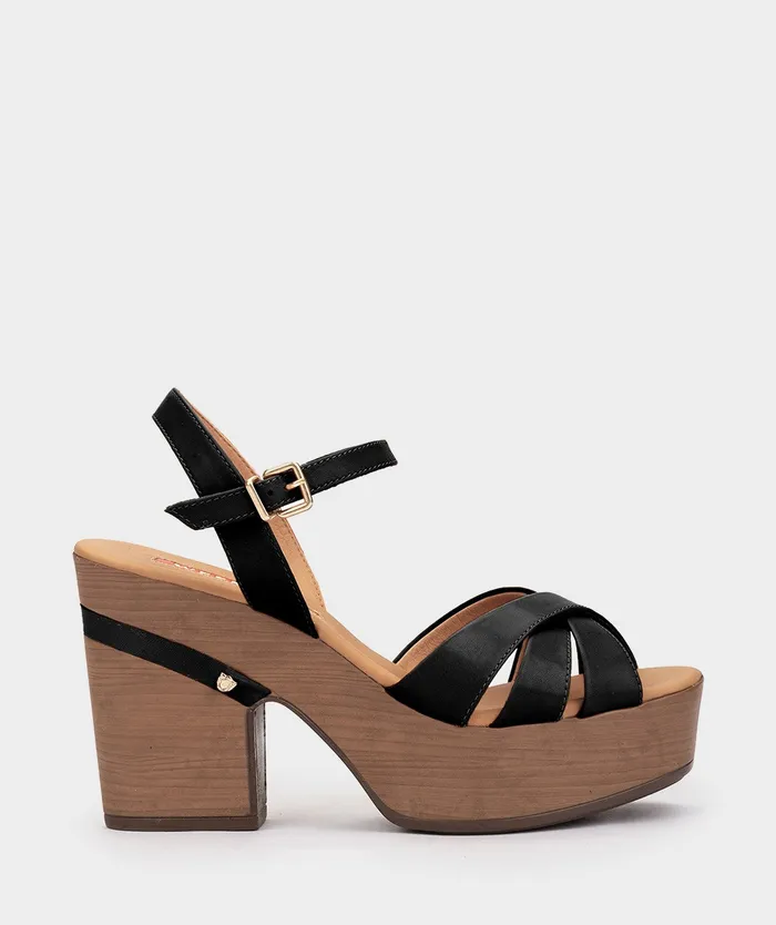 Women Liubliana Black 8211 Heeled Sandals Pedro Miralles