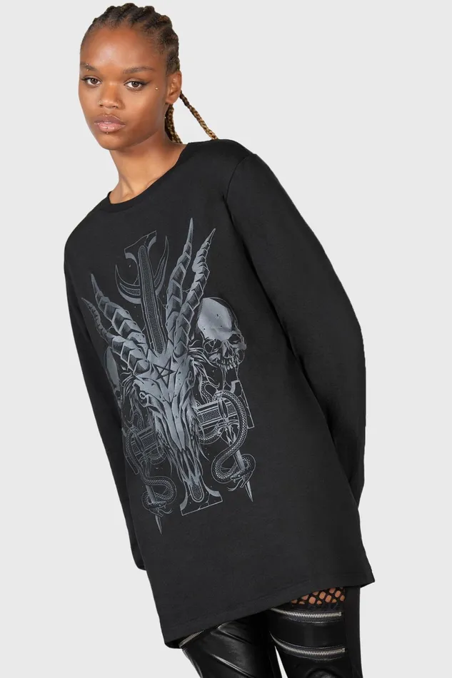 Women Long Sleeves Killstar Infernal Ashes Long Sleeve Top