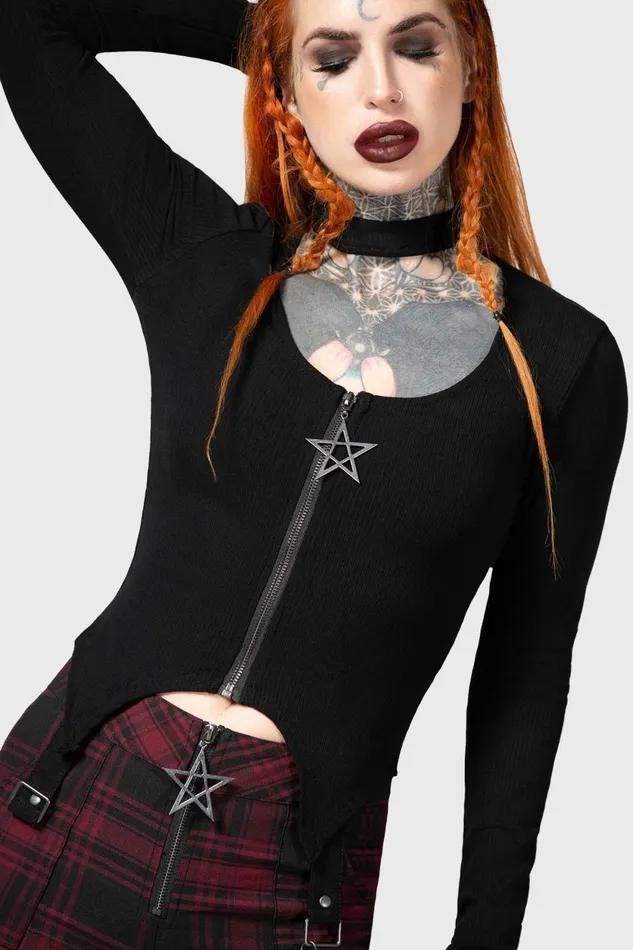 Women Long Sleeves Killstar Starcanum Top