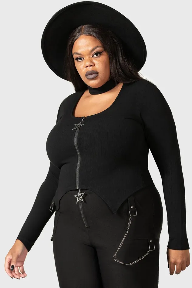 Women Long Sleeves Killstar Starcanum Top