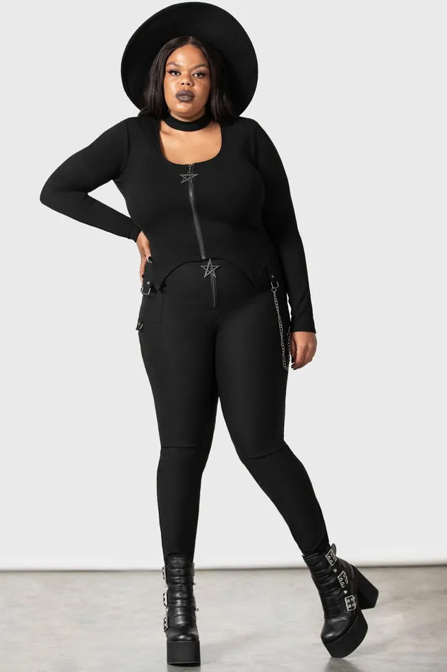 Women Long Sleeves Killstar Starcanum Top