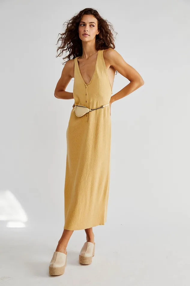 Women Loungewear Free People Bailey Sweater Midi Dress Ginger Sugar