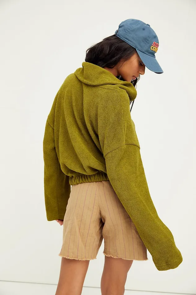 Women Loungewear Free People Bino Pullover Quiet Moss