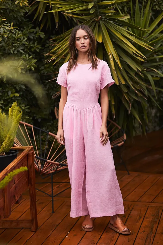 Women Loungewear Free People Tierra Jumpsuit Pink Flamingo
