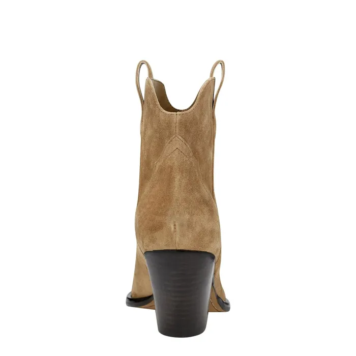 Women Marlie Western Bootie Natural Suede Marc Fisher Boots and Booties