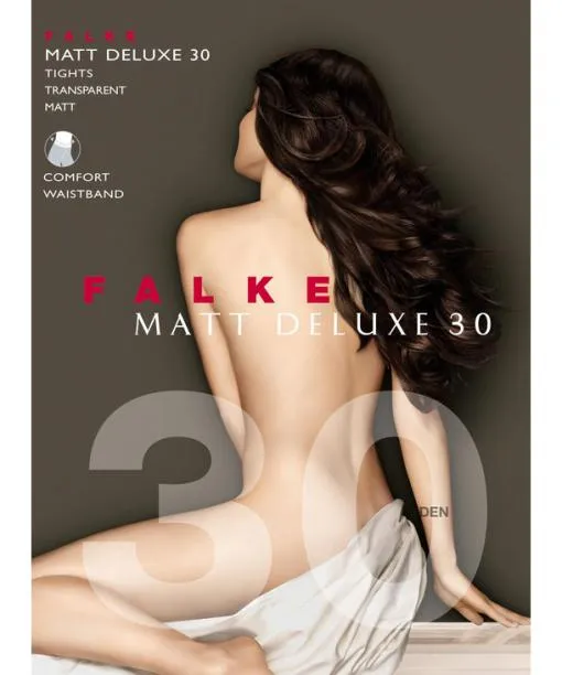 Women Matt Deluxe 30 DEN Women Tights Black FALKE Tights and Leggings