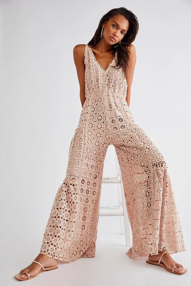 Women Maxi Dresses Free People Yesenia Jumpsuit Natural