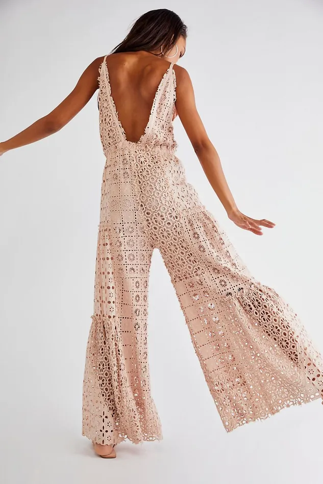 Women Maxi Dresses Free People Yesenia Jumpsuit Natural
