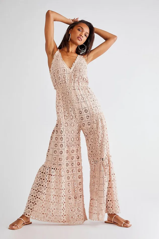 Women Maxi Dresses Free People Yesenia Jumpsuit Natural