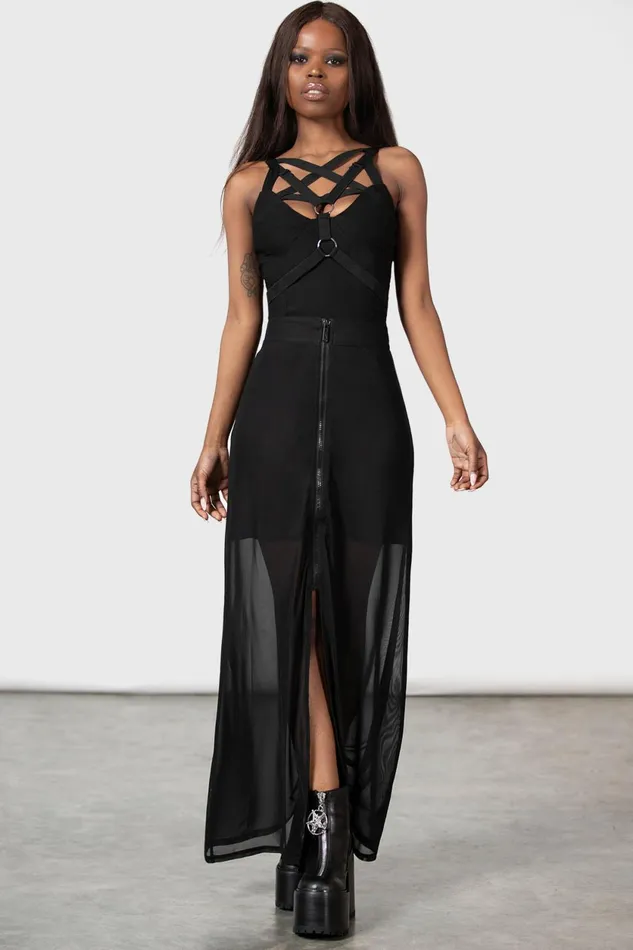Women Maxi Skirts Killstar Gibbous Moon Maxi Skirt