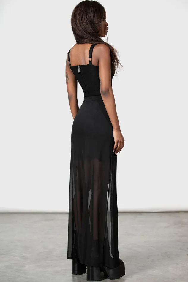 Women Maxi Skirts Killstar Gibbous Moon Maxi Skirt