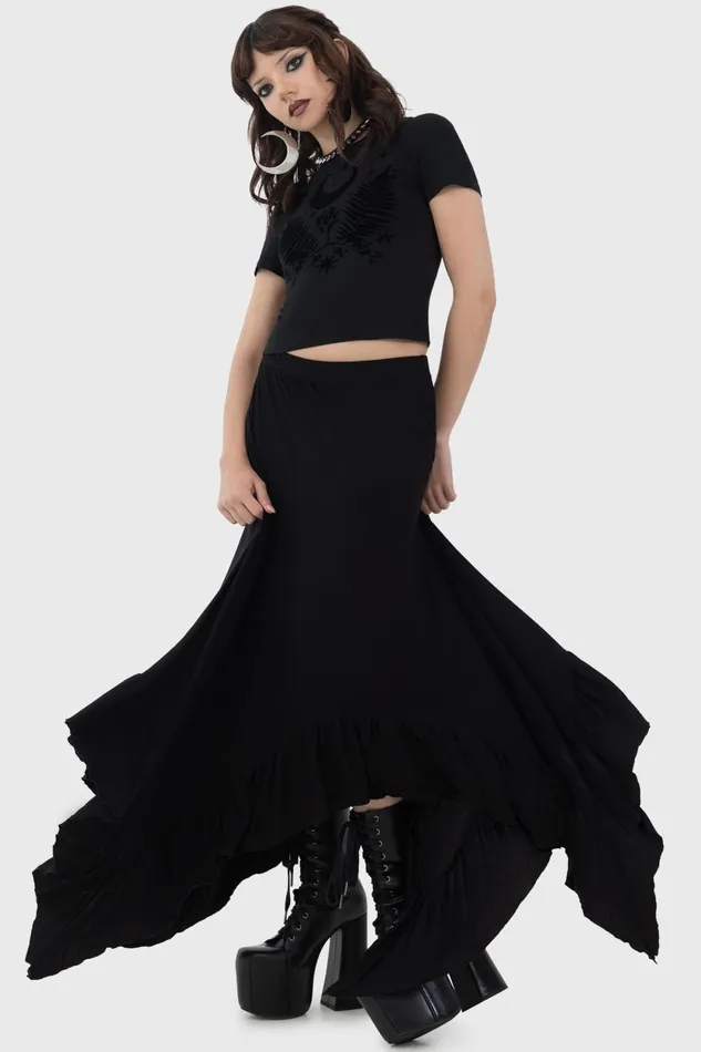 Women Maxi Skirts Killstar Quiet Despair Skirt