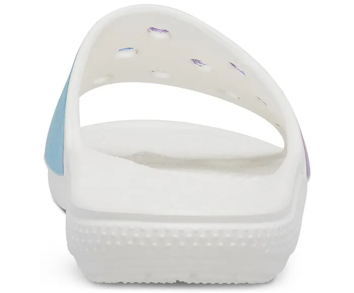 WomenMen Classic Crocs Out Of This World Slide White Purple Crocs Sandals