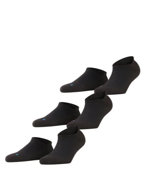 WomenMen Cool Kick 3Pack Unisex Sneaker Socks Black FALKE Ankle Socks