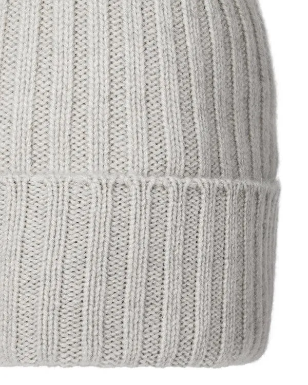 WomenMen Unisex Chunky Ribbed Cashmere HatIn Pebble Grey Pebble Grey NPeal Hats