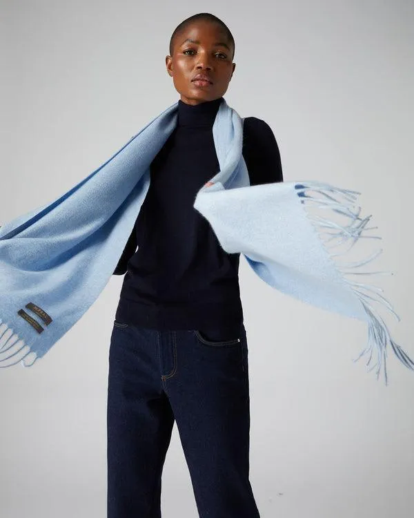 WomenMen Unisex Large Woven Cashmere ScarfIn Cornflower Blue Cornflower Blue NPeal Cashmere Scarves