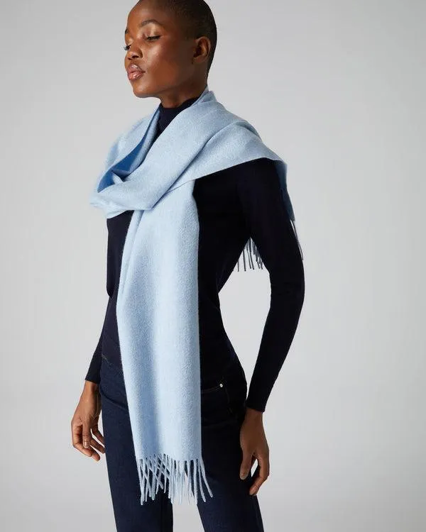 WomenMen Unisex Large Woven Cashmere ScarfIn Cornflower Blue Cornflower Blue NPeal Cashmere Scarves