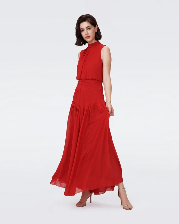 Women Menon Dress Magenta DVF Dresses