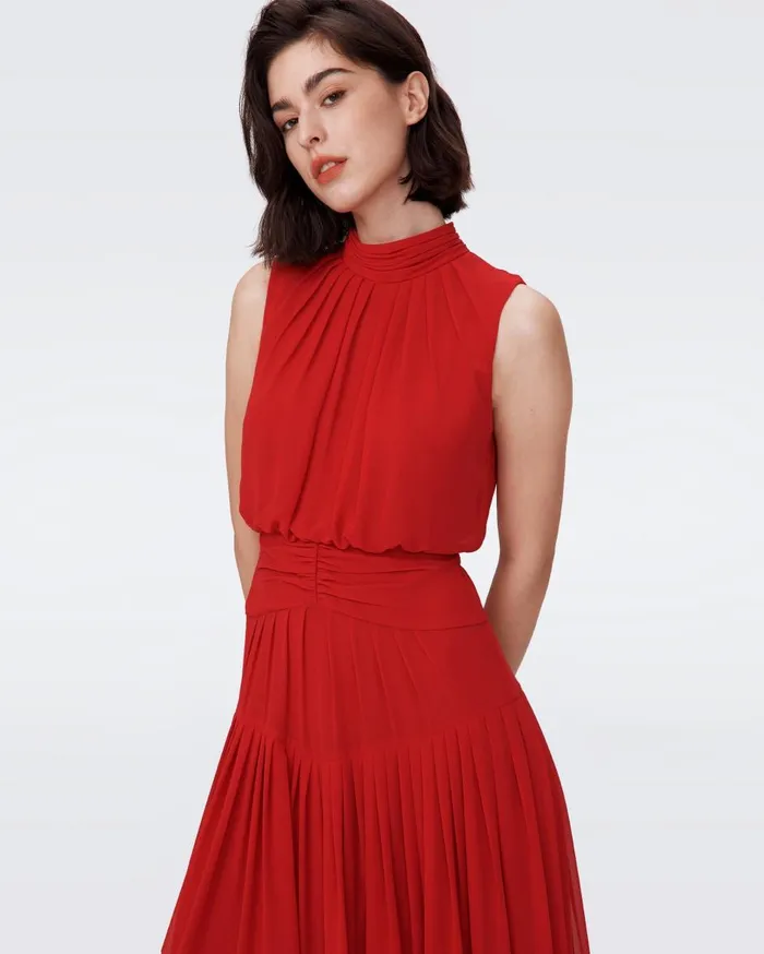 Women Menon Dress Magenta DVF Dresses