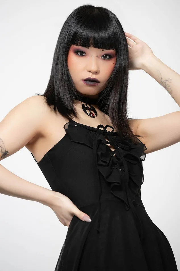 Women Midi Killstar Anshee LaceUp Dress