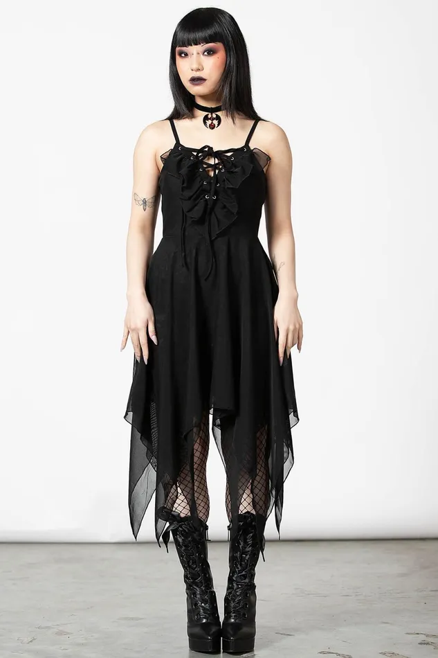 Women Midi Killstar Anshee LaceUp Dress
