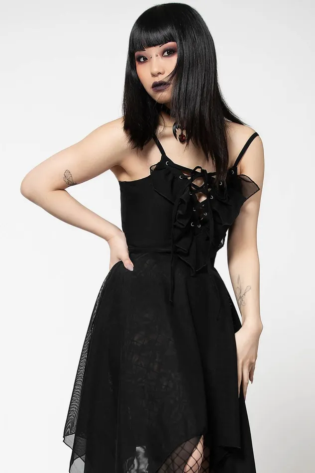 Women Midi Killstar Anshee LaceUp Dress