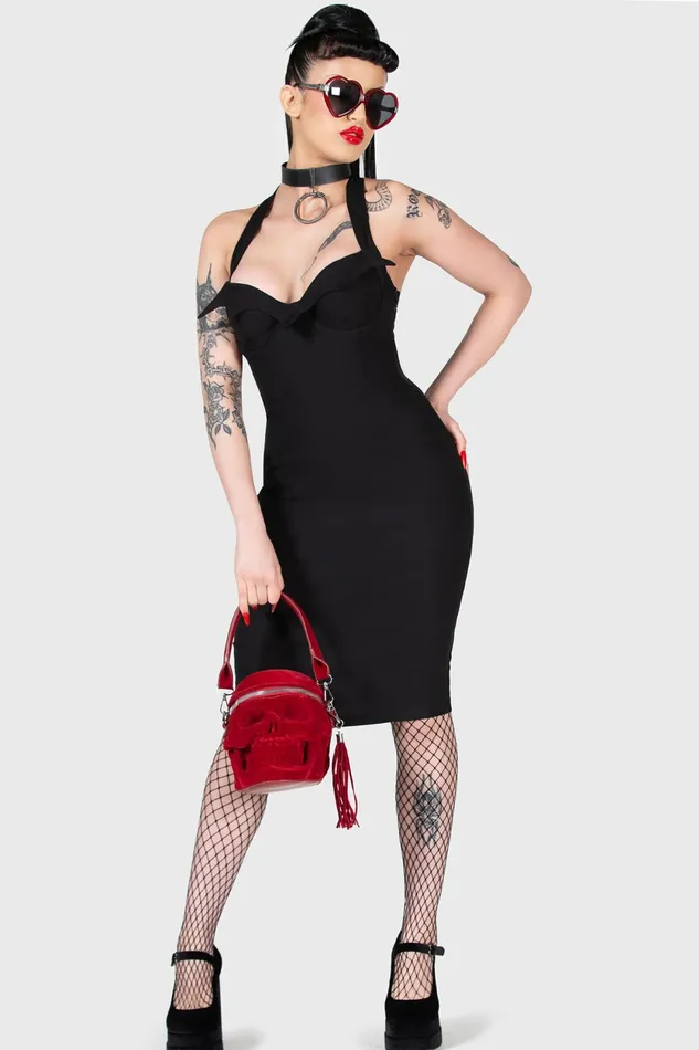 Women Midi Killstar Classy Chassy Dress