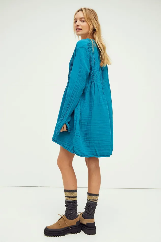 Women Mini Dresses Free People Yoko Tunic Peacock