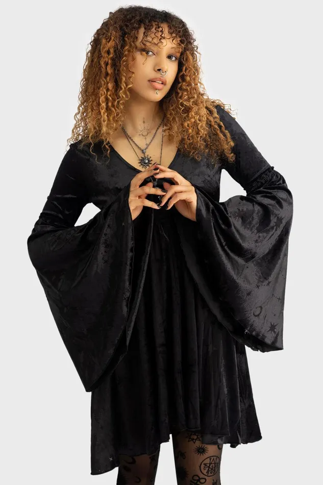 Women Mini Killstar Coma Star Mini Dress
