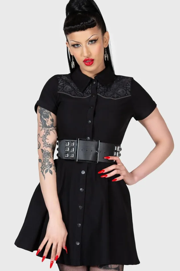 Women Mini Killstar No Where039s Ville Skater Dress