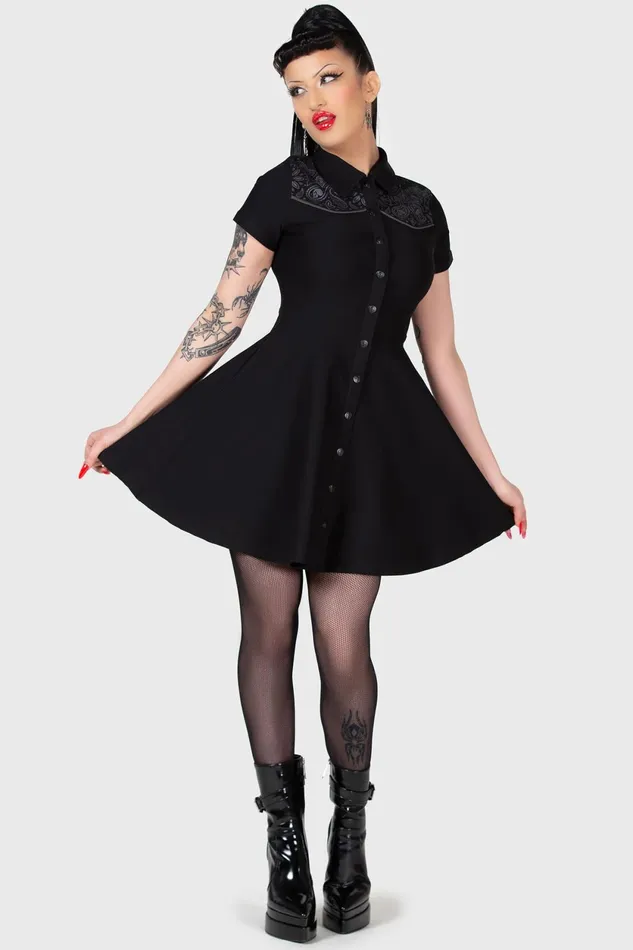 Women Mini Killstar No Where039s Ville Skater Dress