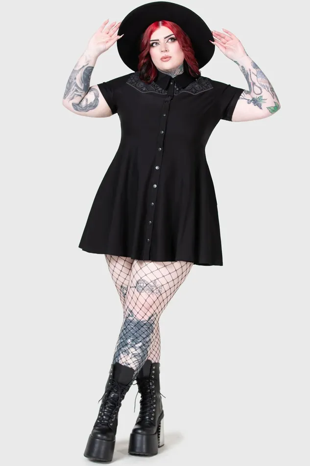 Women Mini Killstar No Where039s Ville Skater Dress