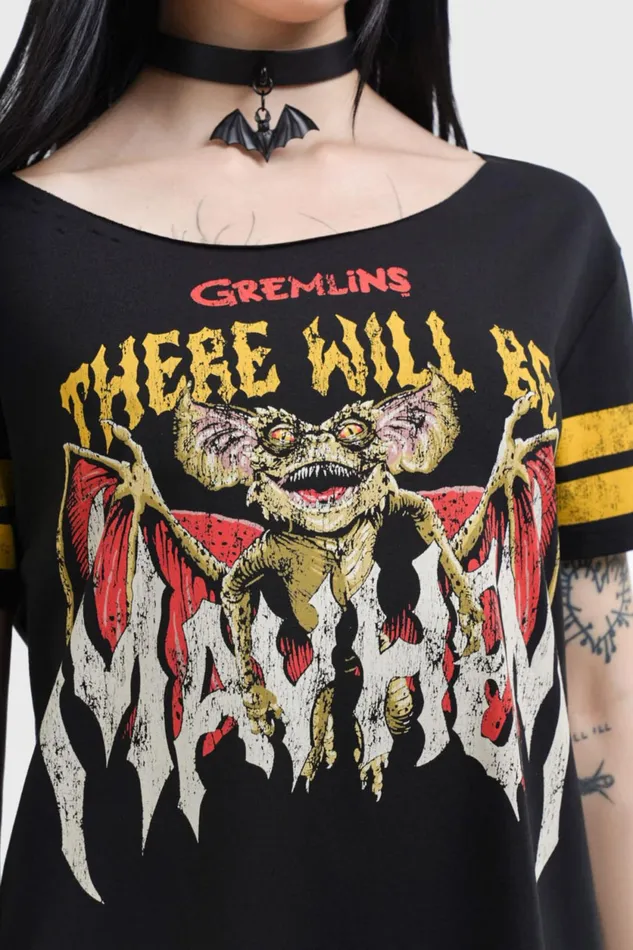 Women Mini Killstar Trouble Maker TShirt Dress