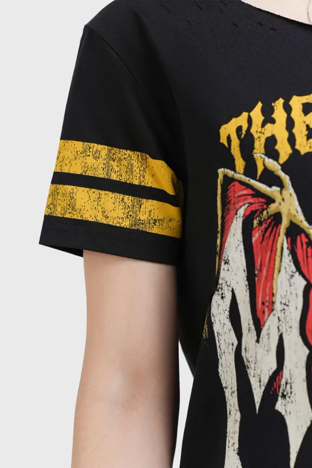 Women Mini Killstar Trouble Maker TShirt Dress