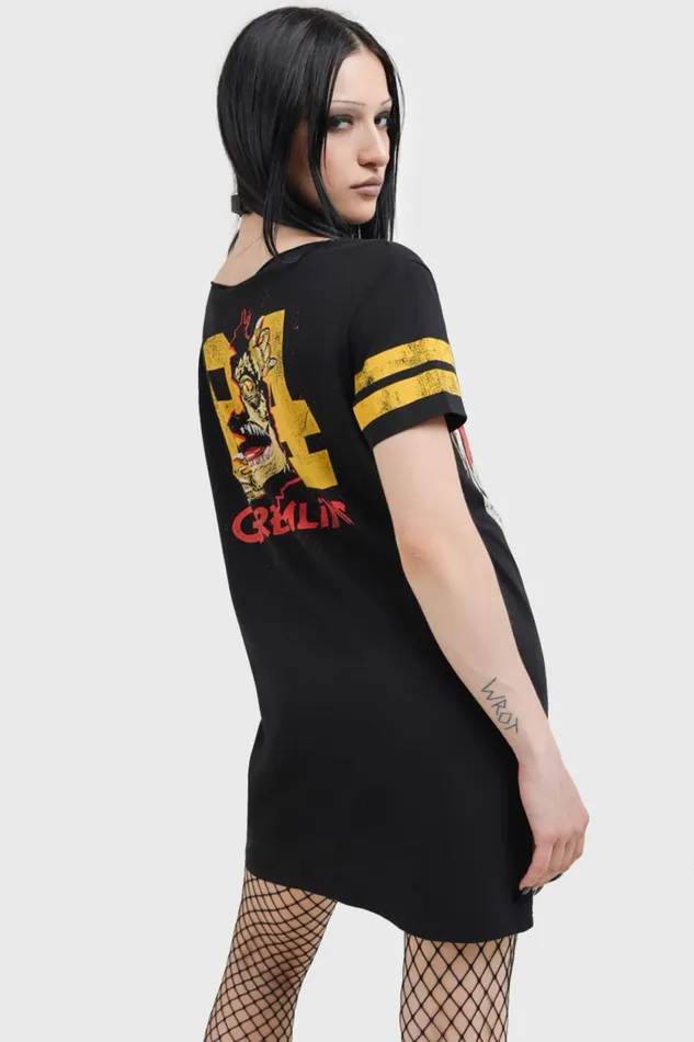 Women Mini Killstar Trouble Maker TShirt Dress