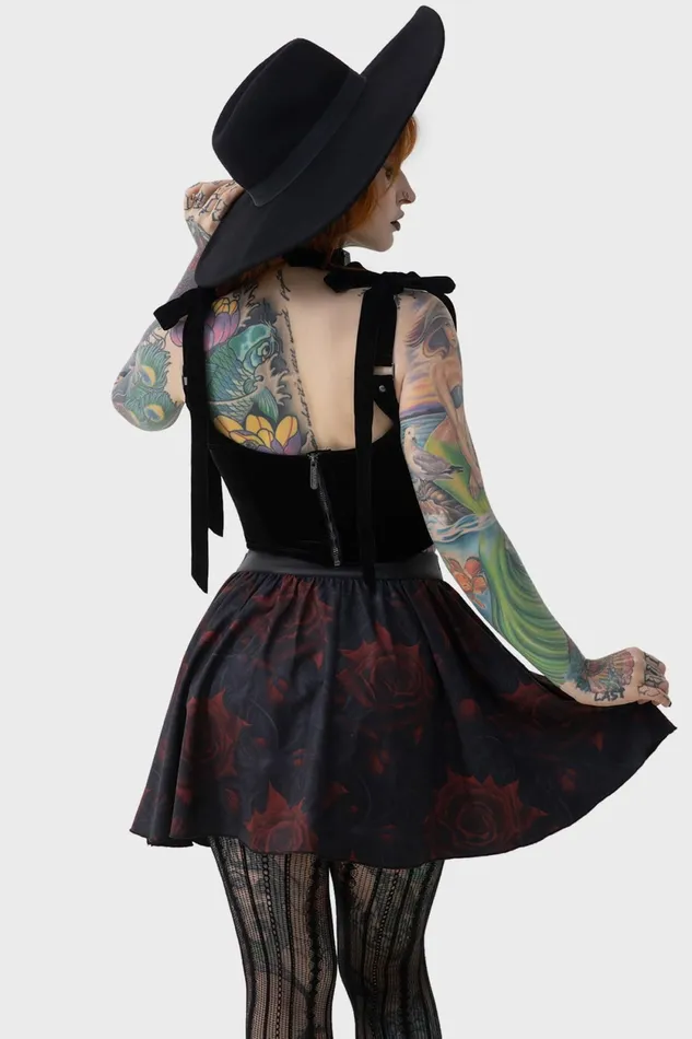 Women Mini Skirts Killstar Blood Rose Skirt