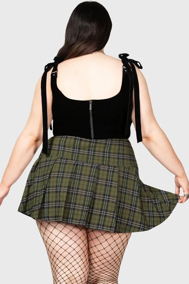 Women Mini Skirts Killstar Dark Canopy Pleated Skirt