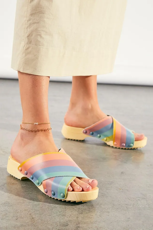Women Mules Free People Remy Clogs Rainbow