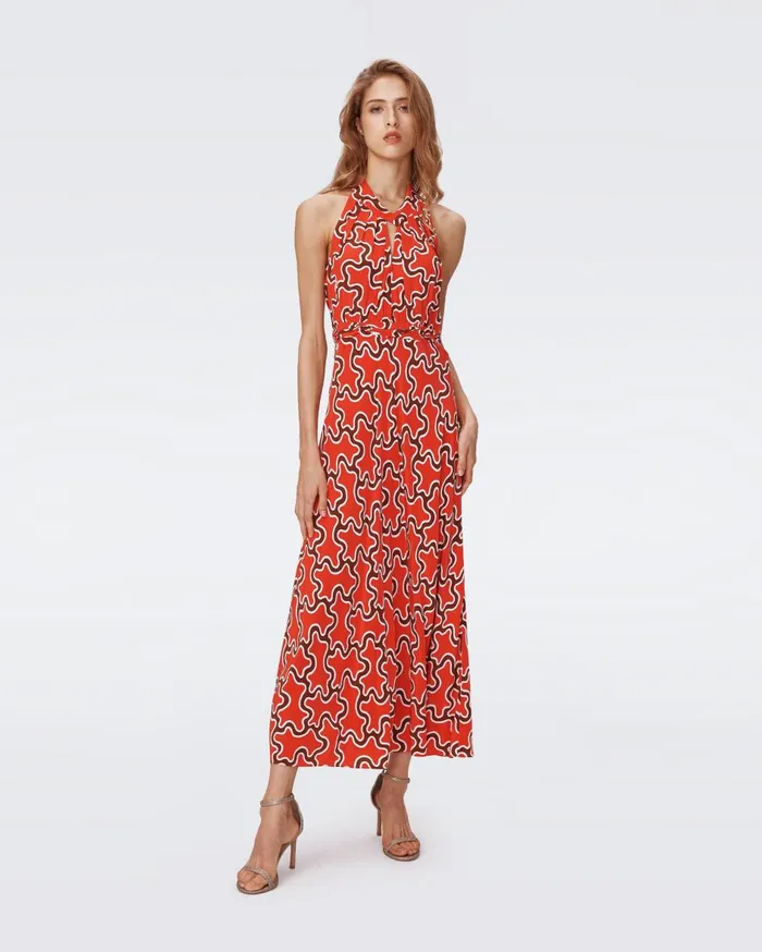 Women Nyck Dress Tiny Cloud Patch Red DVF Dresses