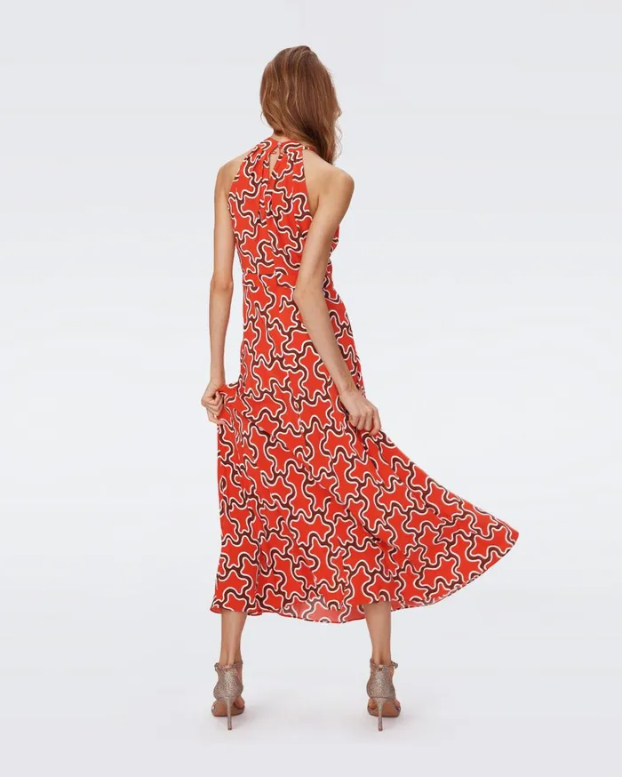 Women Nyck Dress Tiny Cloud Patch Red DVF Dresses