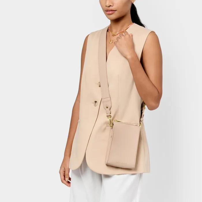 Women Phone Bags Katie Loxton Effie Slim Crossbody Bag In Nude Pink 8211 Vegan Leather